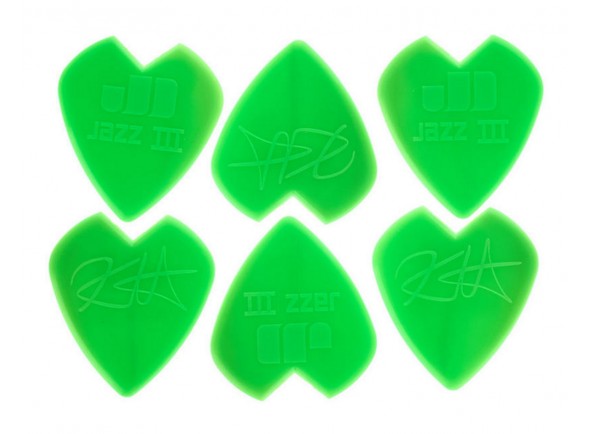 Dunlop Signature Jim Dunlop Jazz III 1,38mm Kirk Hammett verde 6 unidades Dunlop Signature Jim Dunlop Jazz III 1,38mm Kirk Hammett verde 6 unidades